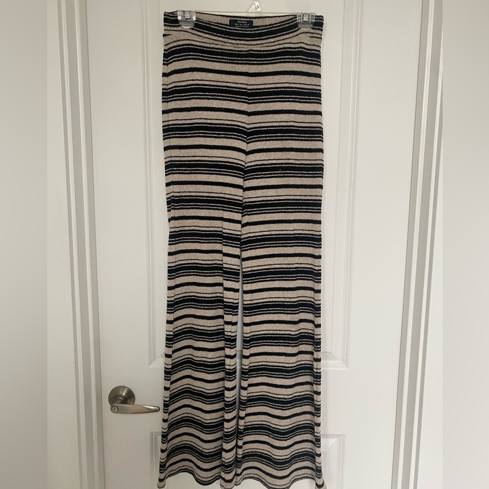 Beachy striped knitted flares